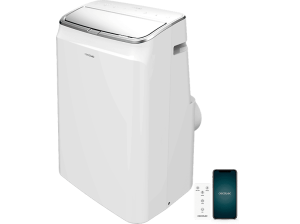 Aire acondicionado portátil - Cecotec ForceClima 12800 Soundless Heating Connected, 3024 fg/h, Bomba de calor, 5 modos, 3 veloc, Mando, Wi-Fi, Blanco