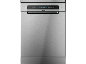 Lavavajillas - Candy Rapido' CF 5C7F1X, 15 servicios, 8 programas, Inicio Diferido, Motor Inverter, 60 cm, Conectividad Wi-Fi, Inox