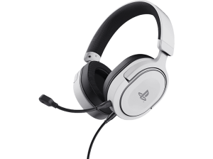 Auriculares gaming - Trust Gaming GXT 498W Forta, Con cable, Micrófono desmontable, licencia oficial para PlayStation®5, Blanco