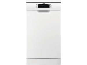 Lavavajillas - AEG FFB62427ZW, 9 servicios, programas, 45 cm, AirDry, Blanco