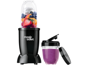 Batidora de vaso - Magic Bullet 200W, personal, Tritán, Sin BPA, 6 Piezas, 0.550 l o 0.355 l, Negro