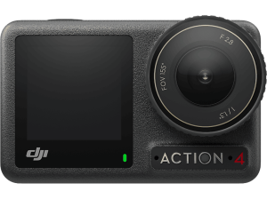 Cámara deportiva - DJI Osmo Action 4 Standard Combo, 4K, Sumergible hasta 18 m, 2 pantallas táctiles, Negro