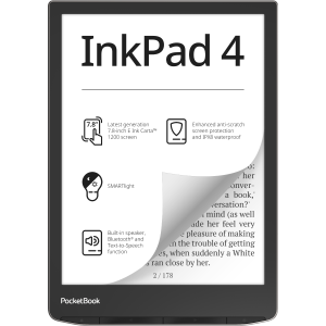 Pocketbook Inkpad 4 Zilver - 7.8 Inch 32 Gb (ongeveer 24.000 E-books) Spatwaterbestendig