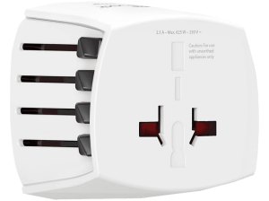 Adaptador de viaje - Hama Muv Micro, Para múltiples destinos, Blanco