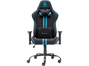 Silla gaming - Newskill Kitsune V2, Cojines cervical y lumbar, Reclinable 180º, Hasta 136 kg, Azul