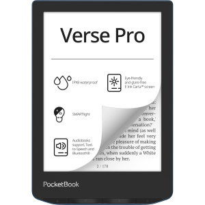 Pocketbook Verse Pro Zwart - 6 Inch 16 Gb (ongeveer 12.000 E-books) Spatwaterbestendig