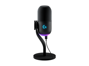 Micrófono - Logitech G Yeti GX para Gaming, USB, RGB, Lightsync, Bloqueo de ruido ambiental, Supercardioide, Personalizable, PC-Mac, Negro