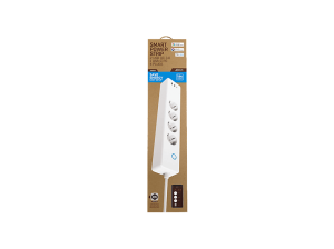 Regleta inteligente - Muvit IO MIOSTR002, 4 tomas, 3 USB, Compatible Google Home y Alexa, Wi-Fi, Blanco