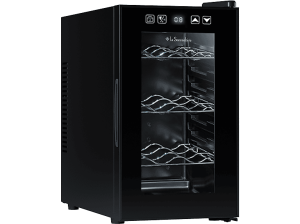 Vinoteca - La Sommeliere LS8E, Estático, 8 botellas, 3 bandejas, Pantalla electrónica, Negro