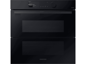 Horno a vapor - Samsung NV7B6795JAK/U1 Dual Cook Steam™, Multifunción, Pirolítico, 76 l, 59.5 cm, WiFi, Puerta Fléxible, Negro
