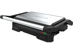 Grill - Taurus Mygrill Legend, Parrilla eléctrica,1000 W, Apertura 180º, Antiadherente libre PFOA, Placas adaptables, Gris