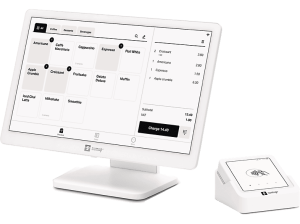 TPV - SumUp Lite + Datáfono Solo, Pantalla FHD 13", WiFi, Software integrado, Blanco