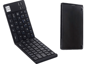 Teclado inalámbrico - Dam Electronics 228, Plegable, Bluetooth, Universal, Conexión inmediata, Negro