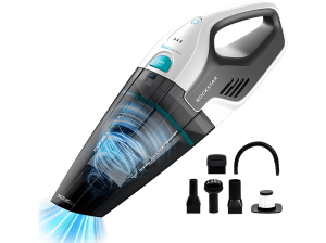 Aspirador de mano - Cecotec Conga Rockstar Hand 8,4 V, Sin bolsa, Sólidos y líquidos, 500 ml, 20 min, Ciclónico, Accesorios incluidos, Black and White