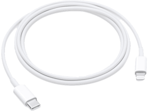 Apple Cable de USB-C a Lightning, iPhone, iPad o iPod, Thunderbolt 3 (USB-C), 1 metro, Blanco