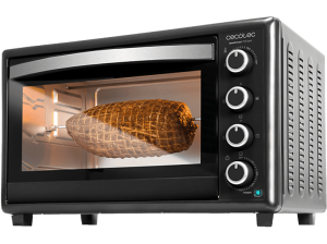 Minihorno eléctrico - Cecotec Bake&Toast; 4600 Black Gyro, De convección, 2000 W, 46 l, 230°C, 12 modos, Rustidor giratorio, Temporizador,