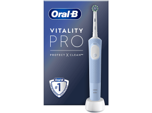 Cepillo eléctrico - Oral-B Vitality Pro, Tecnología 2D, 1 cabezal, Azul
