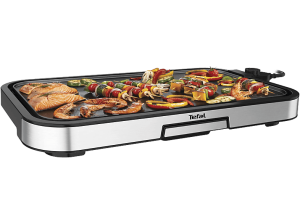 Plancha de asar - Tefal Giant XL CB631D10, 2300 W, Revestimiento antiadherente resistente, 5 Ajustes, Calentamiento uniforme, Gris