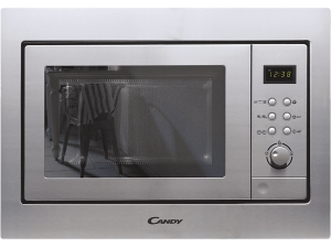 REACONDICIONADO Seminuevo Muy bueno Microondas con grill integrable - Candy CMGI201EX, 800 W, 8 Niveles, Plato giratorio 24.5 cm, 20 l, Inox