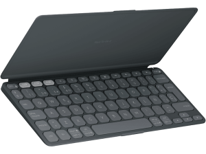 Funda con teclado - Logitech Keys to Go 2, Multidispositivo, Multisistema operativo, 3 años de pila, Fila accesos directos, Personalizable, Negro