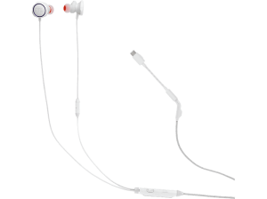 Auriculares de botón - JBL Quantum 50 C, Intraurales, Drivers 8,6 mm, Multiplataforma, USB-C, Blanco