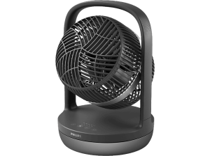 Ventilador de sobremesa - Philips CX3050/01,3 velocidades, 27 W, Máxima refrigeración, Ultrasilencioso, Temporizador, Negro