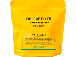 CAFE DE FINCA Café en grano - de Finca Brasil Santa Cecilia, IPR 100 – Red Catuai, Crema avellana, Intensidad alta, Apto para Cafeteras