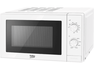 Microondas con grill - Beko MGC 20100 W, 700 W Potencia Microondas, 900 Grill, 5 niveles, Función 20 l, Blanco