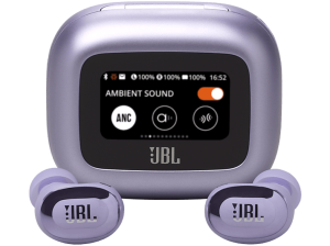 Auriculares True Wireless - JBL Live Buds 3, 40 h Autonomía, Conexión Multipunto, IP55, Cancelación de ruido, Sonido Espacial, Morado