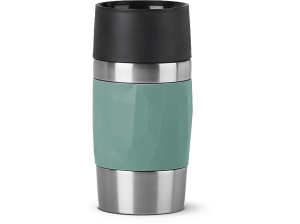 Taza térmica - Tefal N2160310, 0.3 l, Funda de silicona, Acero inoxidable, Verde