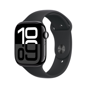 Apple Watch Series 10 GPs 46mm Black Sport Band S/m Smartwatch Jet