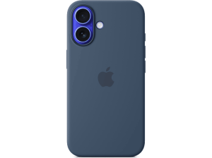 REACONDICIONADO Seminuevo Muy bueno Apple Funda de silicona con MagSafe para iPhone 16, Azul denim