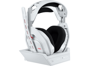 Auriculares gaming - Logitech G ASTRO A50 Gen 5 + Estación base PlaySync Audio, Inalámbrico, Micrófono 48kHz, PC-PS-Nintendo-Xbox, Lightspeed, Blanco