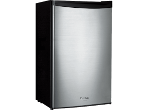 Nevera pequeña - Cecotec Bolero CoolMarket TT 90 Inox E, Temperatura regulable 5 niveles, Capacidad L, Puerta reversible, Grey