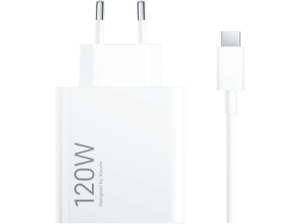 Cargador móvil - Xiaomi 120W HyperCharge Combo, USB Tipo A a USB-C, Blanco