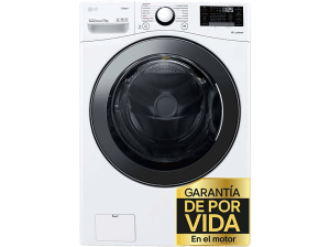 Lavadora carga frontal - LG F1P1CY2W, 17 kg, 1100 rpm, 14 Programas, Blanco Marfil