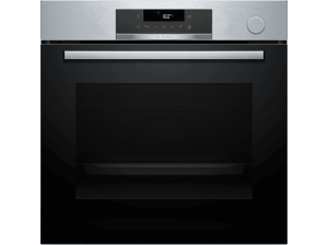 Horno a vapor - Bosch HRG532ES3, Serie 4, Multifunción, Aquálisis, 71 l, 60 cm, 3D Hotair, Panel trasero autolimpiante, Inox