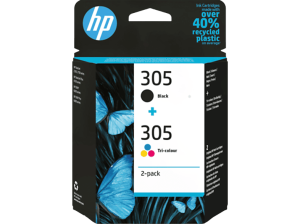 Cartucho de tinta - HP 305 Combo 2 Pack, Negro/Tricolor, 6ZD17AE