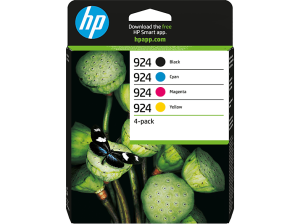 Cartucho de tinta - HP 924 Negro + Tricolor, Hasta 500 páginas en negro, 400 a color, Reciclaje fácil