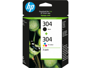 Cartuchos de Tinta - HP 304 Negro+Tricolor, 120 páginas tinta negra, 100 color, Planet Partners