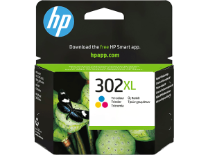 Cartucho de tinta - HP 302XL, Tricolor, F6U67AE