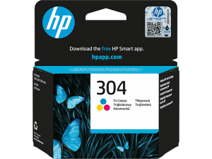 Cartucho de tinta - HP Original 304, Tricolor, N9K08AE
