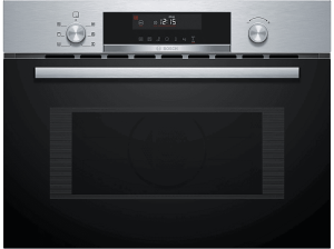 REACONDICIONADO Seminuevo Excelente Horno compacto con microondas - Bosch CMA585GS1, Multifunción, Limpieza por agua, 44 l, Mandos ocultables