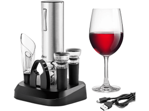Sacacorchos - Ufesa EasyPack, Inalámbrico, Inox/Negro