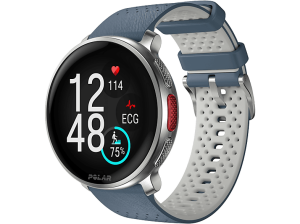 Reloj deportivo - Polar Vantage V3, Azul, 22 mm, 1.39" AMOLED, GPS, EGC en la muñeca