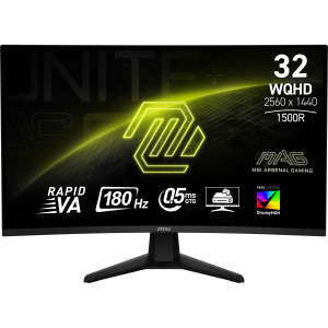 MSI Mag 32cq6f - 31.5 Inch 2560 X 1440 (qhd) 0.5 Ms 180 Hz