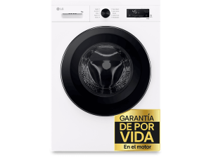 Lavadora carga frontal - LG F4X1009NWK, 9 kg, 1400 rpm, 10 programas, AI Direct Driveâ„¢, ThinQâ„¢, Blanco Marfil