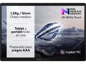 PortÃ¡til gaming - ASUS ROG Flow Z13 GZ302EA-RU008W Copilot+ PC, 13.4" 2.5K, AMD Ryzenâ„¢ Al Max+ 395, 32GB RAM, 1TB SSD, Radeonâ„¢ 8060S, W11 H