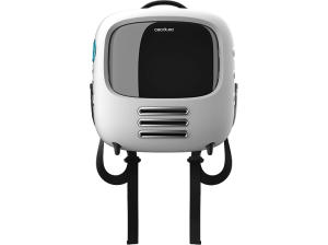 Transportín para mascotas - Cecotec Pumba 1800 Travel Fan, Sistema de ventilación, 2 velocidades, Grandes medidas, Luz interior, Gran ventana, Blanco