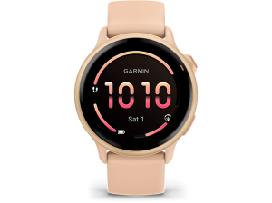 Reloj deportivo - Garmin vívoactive® 6, Rosa, Silicona, 20mm, 8 GB, 1.2" AMOLED, Autonomía hasta 11 días